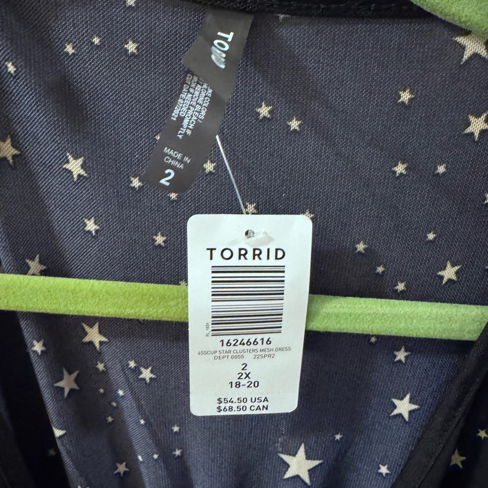Torrid Black/Gold Star Mesh Beach Swim Cover Up Coverup Dress NWT New
